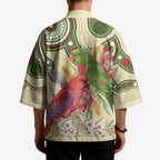 Australia Moluccan Eclectus Kimono Australian Native Flowers Indigenous Art - Aussie Hoodie