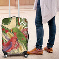 Australia Moluccan Eclectus Luggage Cover Australian Native Flowers Indigenous Art - Aussie Hoodie