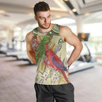 Australia Moluccan Eclectus Men Tank Top Australian Native Flowers Indigenous Art - Aussie Hoodie