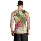 Australia Moluccan Eclectus Men Tank Top Australian Native Flowers Indigenous Art - Aussie Hoodie
