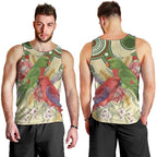 Australia Moluccan Eclectus Men Tank Top Australian Native Flowers Indigenous Art - Aussie Hoodie
