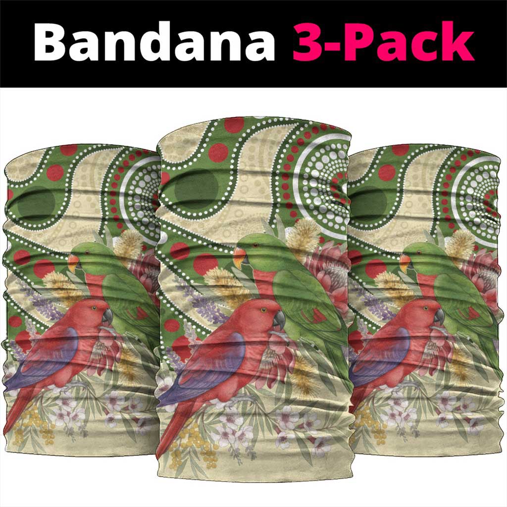 Australia Moluccan Eclectus Neck Gaiter Australian Native Flowers Indigenous Art - Aussie Hoodie