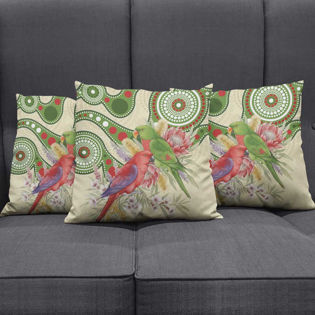 Australia Moluccan Eclectus Pillow Cover Australian Native Flowers Indigenous Art - Aussie Hoodie