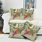 Australia Moluccan Eclectus Pillow Cover Australian Native Flowers Indigenous Art - Aussie Hoodie