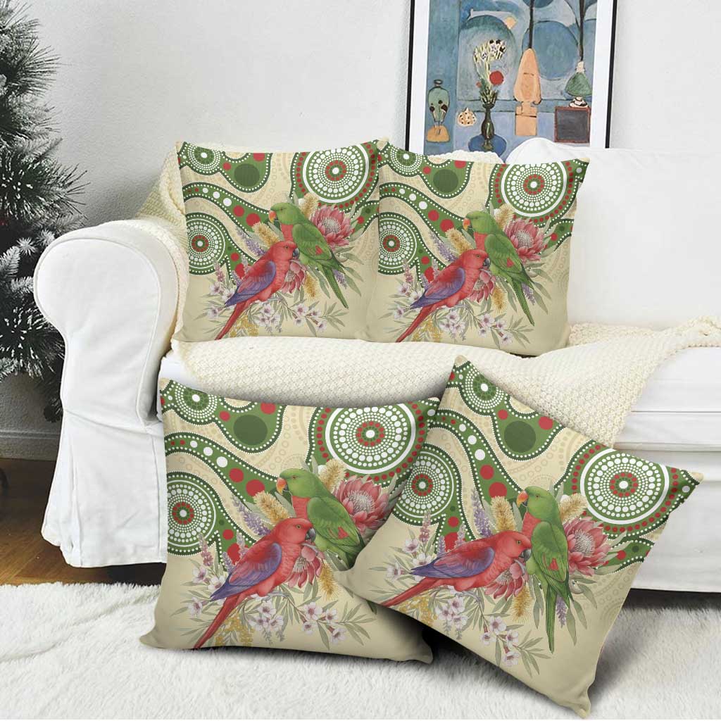 Australia Moluccan Eclectus Pillow Cover Australian Native Flowers Indigenous Art - Aussie Hoodie