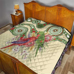 Australia Moluccan Eclectus Quilt Australian Native Flowers Indigenous Art - Aussie Hoodie