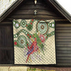 Australia Moluccan Eclectus Quilt Australian Native Flowers Indigenous Art - Aussie Hoodie