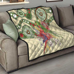 Australia Moluccan Eclectus Quilt Australian Native Flowers Indigenous Art - Aussie Hoodie