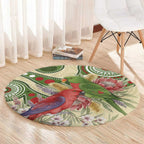 Australia Moluccan Eclectus Round Carpet Australian Native Flowers Indigenous Art - Aussie Hoodie