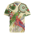 Australia Moluccan Eclectus Rugby Jersey Australian Native Flowers Indigenous Art - Aussie Hoodie