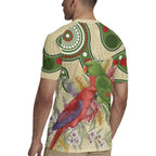 Australia Moluccan Eclectus Rugby Jersey Australian Native Flowers Indigenous Art - Aussie Hoodie