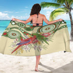 Australia Moluccan Eclectus Sarong Australian Native Flowers Indigenous Art - Aussie Hoodie