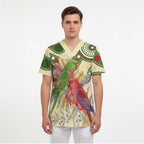Australia Moluccan Eclectus Scrub Top Australian Native Flowers Indigenous Art - Aussie Hoodie