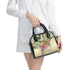 Australia Moluccan Eclectus Shoulder Handbag Australian Native Flowers Indigenous Art - Aussie Hoodie