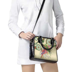 Australia Moluccan Eclectus Shoulder Handbag Australian Native Flowers Indigenous Art - Aussie Hoodie