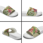 Australia Moluccan Eclectus Slide Sandals Australian Native Flowers Indigenous Art - Aussie Hoodie