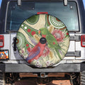 Australia Moluccan Eclectus Spare Tire Cover Australian Native Flowers Indigenous Art - Aussie Hoodie