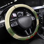 Australia Moluccan Eclectus Steering Wheel Cover Australian Native Flowers Indigenous Art - Aussie Hoodie