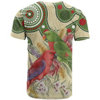 Australia Moluccan Eclectus T Shirt Australian Native Flowers Indigenous Art - Aussie Hoodie