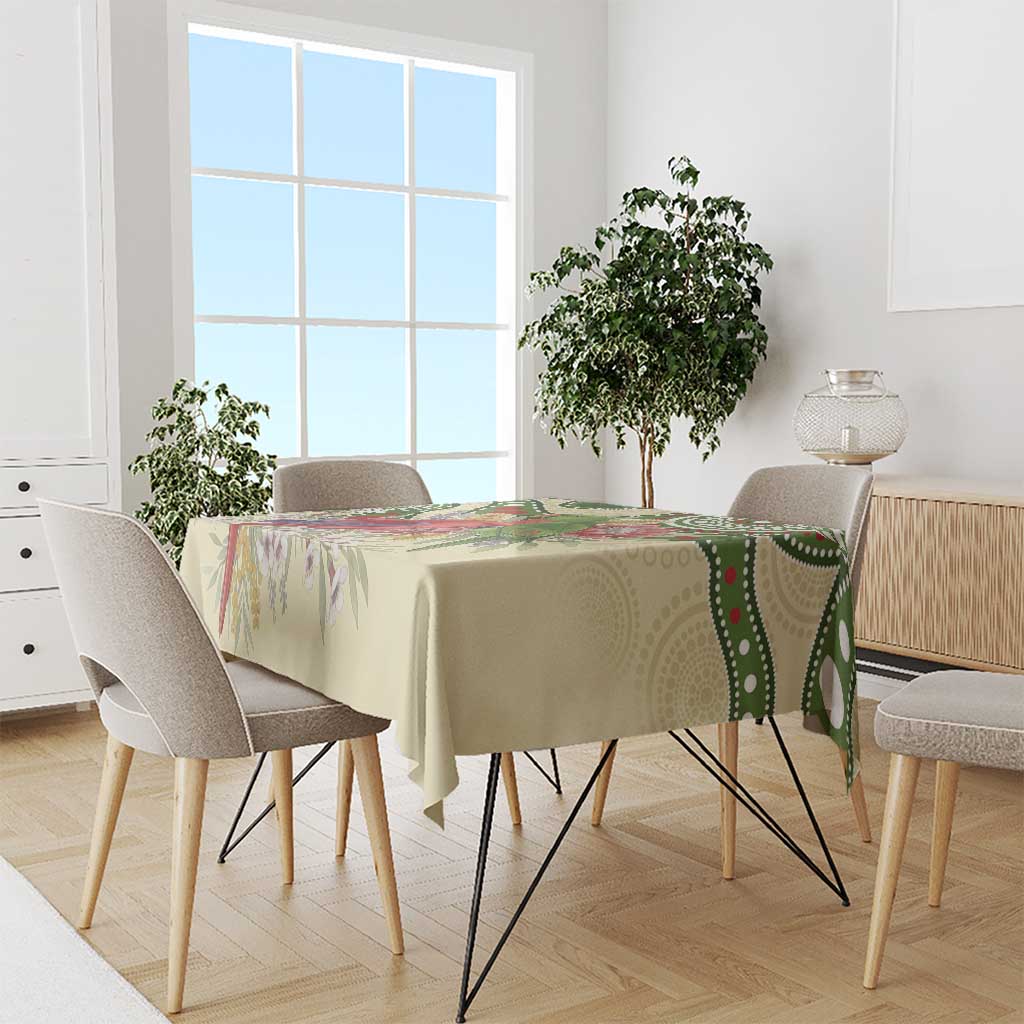 Australia Moluccan Eclectus Tablecloth Australian Native Flowers Indigenous Art - Aussie Hoodie