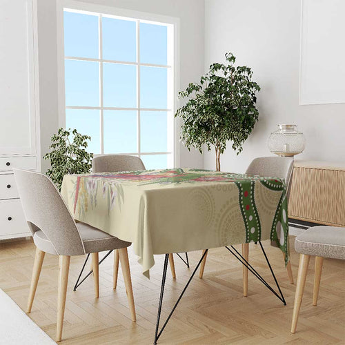 Australia Moluccan Eclectus Tablecloth Australian Native Flowers Indigenous Art - Aussie Hoodie