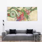 Australia Moluccan Eclectus Tapestry Australian Native Flowers Indigenous Art - Aussie Hoodie
