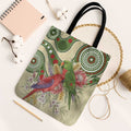 Australia Moluccan Eclectus Tote Bag Australian Native Flowers Indigenous Art - Aussie Hoodie