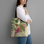 Australia Moluccan Eclectus Tote Bag Australian Native Flowers Indigenous Art - Aussie Hoodie