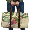 Australia Moluccan Eclectus Travel Bag Australian Native Flowers Indigenous Art - Aussie Hoodie