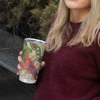 Australia Moluccan Eclectus Tumbler Cup Australian Native Flowers Indigenous Art - Aussie Hoodie