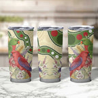 Australia Moluccan Eclectus Tumbler Cup Australian Native Flowers Indigenous Art - Aussie Hoodie