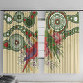 Australia Moluccan Eclectus Window Curtain Australian Native Flowers Indigenous Art - Aussie Hoodie