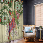 Australia Moluccan Eclectus Window Curtain Australian Native Flowers Indigenous Art - Aussie Hoodie