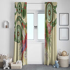Australia Moluccan Eclectus Window Curtain Australian Native Flowers Indigenous Art - Aussie Hoodie