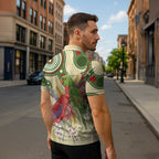Australia Moluccan Eclectus Zipper Polo Shirt Australian Native Flowers Indigenous Art - Aussie Hoodie