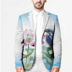 Australia Azure Kingfisher Blazer Ceyx Azureus Sacred Lotus Watercolor - Aussie Hoodie
