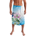 Australia Azure Kingfisher Lavalava Ceyx Azureus Sacred Lotus Watercolor - Aussie Hoodie