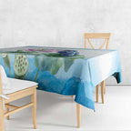 Australia Azure Kingfisher Tablecloth Ceyx Azureus Sacred Lotus Watercolor - Aussie Hoodie