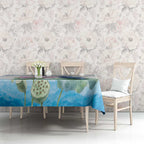 Australia Azure Kingfisher Tablecloth Ceyx Azureus Sacred Lotus Watercolor - Aussie Hoodie