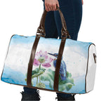 Australia Azure Kingfisher Travel Bag Ceyx Azureus Sacred Lotus Watercolor - Aussie Hoodie