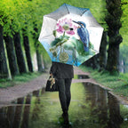 Australia Azure Kingfisher Umbrella Ceyx Azureus Sacred Lotus Watercolor - Aussie Hoodie
