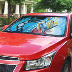 Australia Azure Kingfisher Auto Sun Shade Australian Native Flowers Indigenous Art - Aussie Hoodie