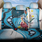 Australia Azure Kingfisher Back Car Seat Cover Australian Native Flowers Indigenous Art - Aussie Hoodie