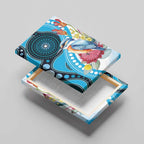 Australia Azure Kingfisher Canvas Wall Art Australian Native Flowers Indigenous Art - Aussie Hoodie