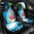 Australia Azure Kingfisher Car Seat Cover Australian Native Flowers Indigenous Art - Aussie Hoodie