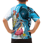 Australia Azure Kingfisher Family Matching Tank Maxi Dress and Hawaiian Shirt Australian Native Flowers Indigenous Art - Aussie Hoodie