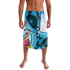 Australia Azure Kingfisher Lavalava Australian Native Flowers Indigenous Art - Aussie Hoodie