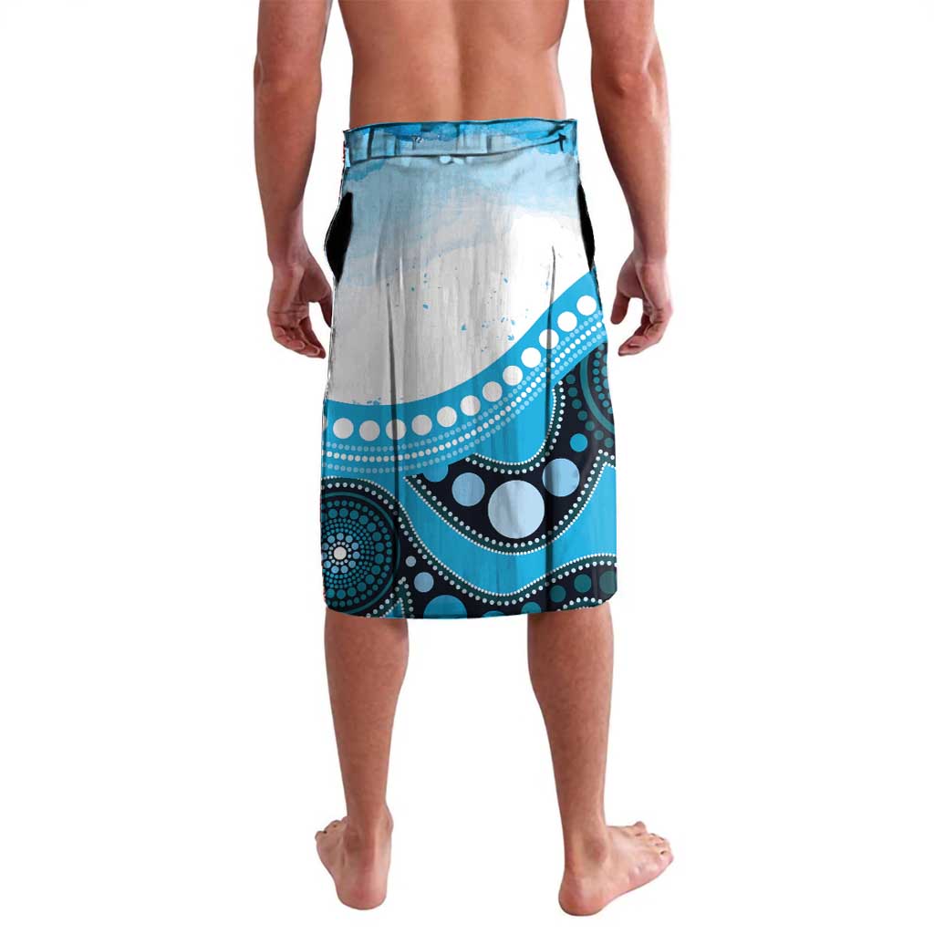 Australia Azure Kingfisher Lavalava Australian Native Flowers Indigenous Art - Aussie Hoodie