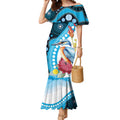 Australia Azure Kingfisher Mermaid Dress Australian Native Flowers Indigenous Art - Aussie Hoodie