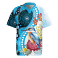 Australia Azure Kingfisher Rugby Jersey Australian Native Flowers Indigenous Art - Aussie Hoodie